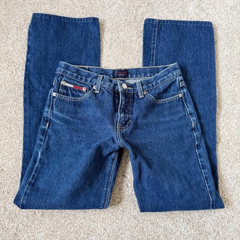 Vintage Y2K Tommy Jeans Dark Wash Straight Leg Jeans/ Size 5